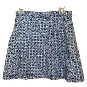 Columbia casual skirt with blue and white nautical print Size Small